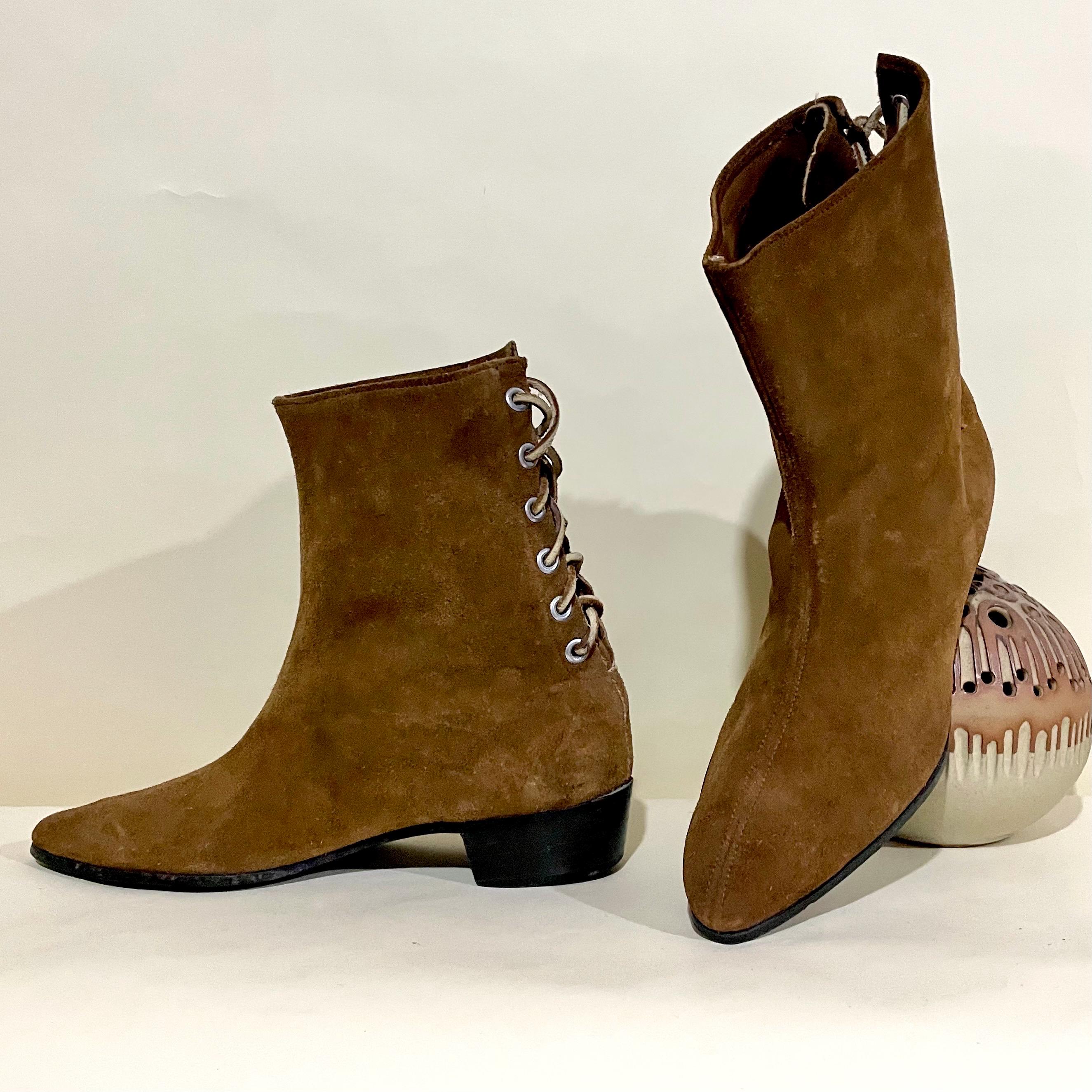 Suede Beatle Boots - Etsy