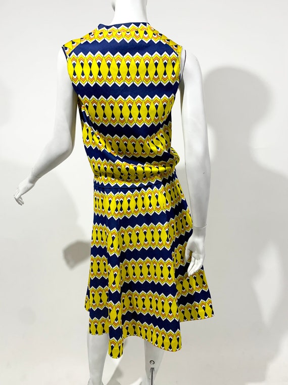 1960s 70s Art Deco inspired Skirt & Top co-ord se… - image 9