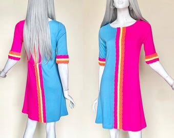 Annacat Boutique ヴィンテージ 1960 年代 エンパイア マキシ ドレス 
