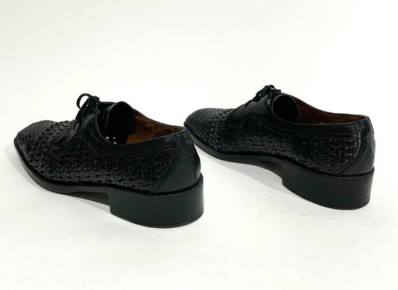 Bally woven lace ups Bally Rogers Black 10.5 D Woven Leather Cap Toe Oxford Dress  main image 3