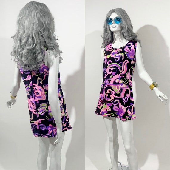 Vintage Late 1960s Micro Mini GO-GO Dancer Dress … - image 4