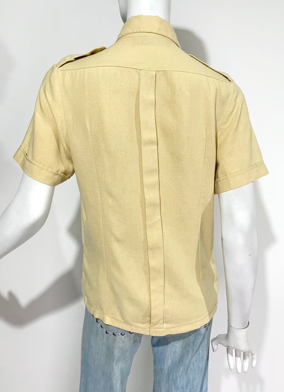 Vintage 1970s STIRLING COOPER Unisex SILK Shirt /… - image 9