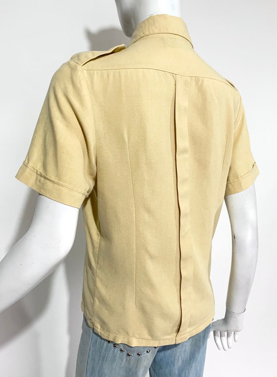 Vintage 1970s STIRLING COOPER Unisex SILK Shirt /… - image 8