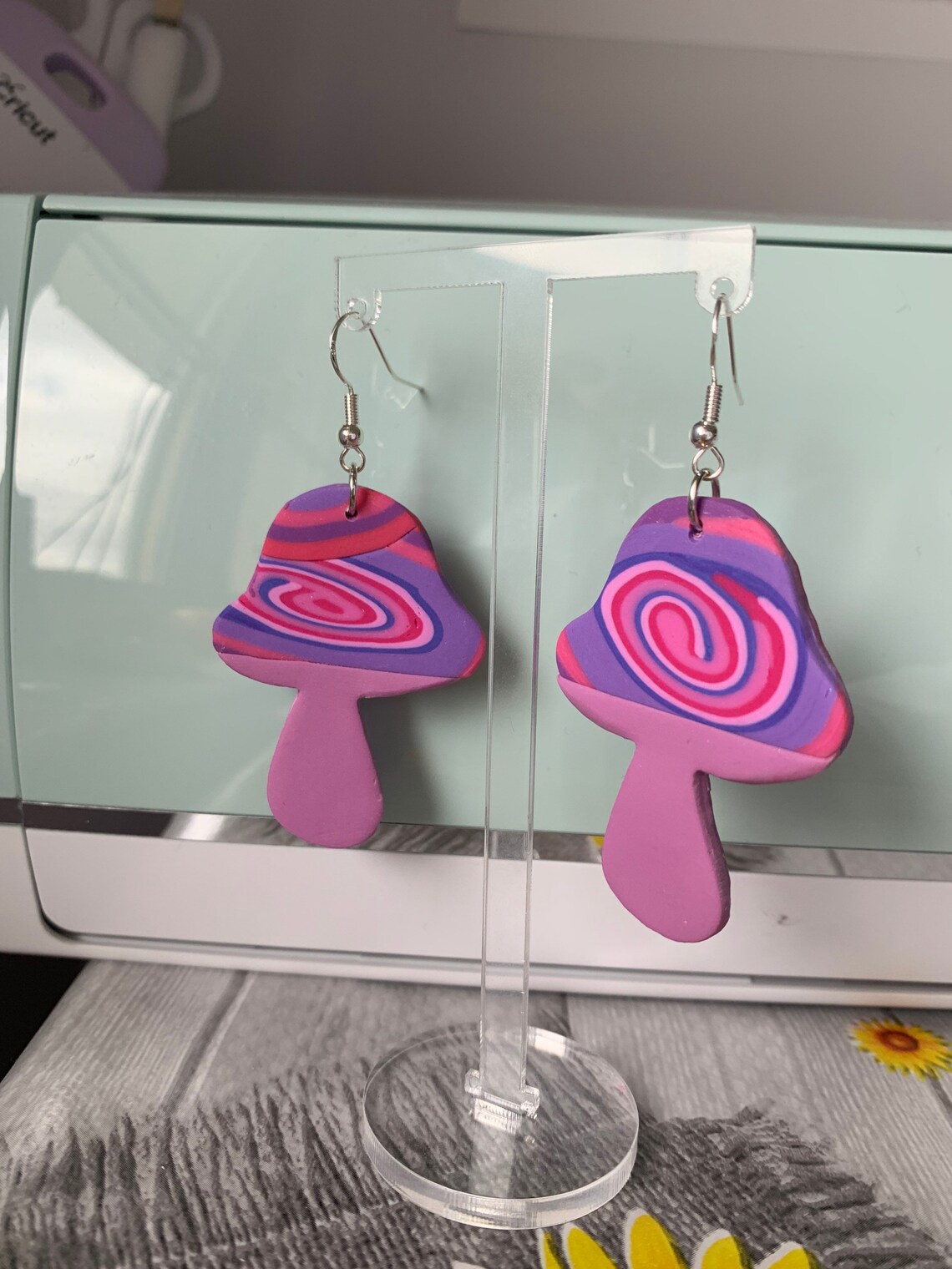 Groovy Y2K Handmade Polymer Clay Earrings Etsy