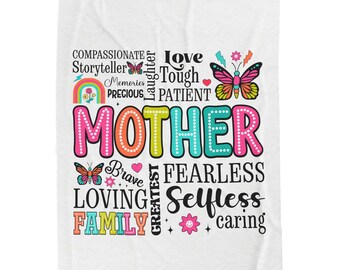 Mother's Love Blanket - Soft Plush Throw, Gift for Mom, Cozy Decor, Family Gatherings, Mother's Day Gift, Inspirational Blanket