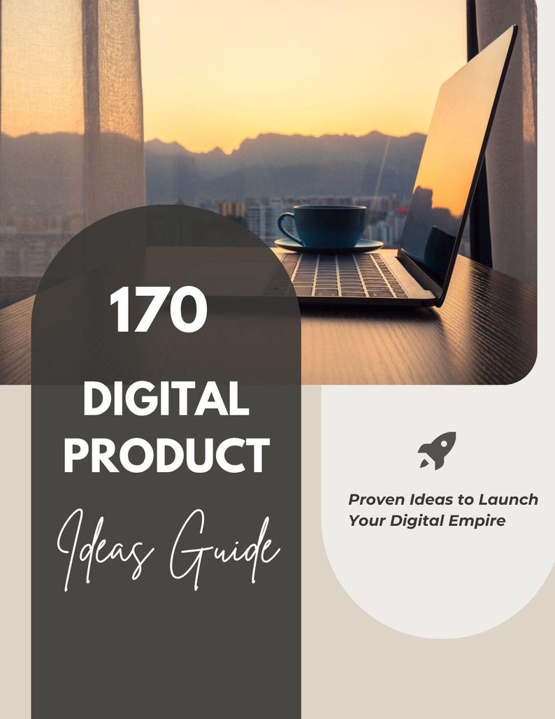 170 Digital Product Ideas Guide, Passive Income for Beginners (PDF ...