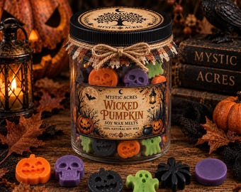 ウィキッドパンプキン ハロウィンソイワックスメルト | スパイスパンプキンワックスメルト | ハロウィンホームフレグランス | ハロウィンギフト - ハンドメイドワックスメルト