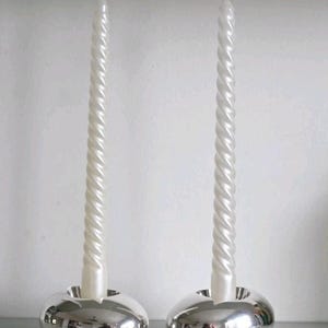 Designer vintage candlesticks silver plate cohr danish two denmark inc candles