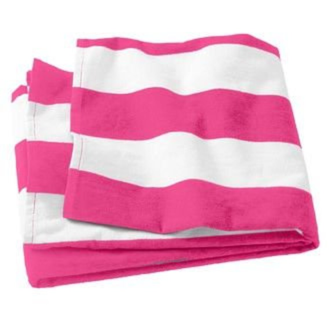 Cabana Stripe Beach Towel Etsy