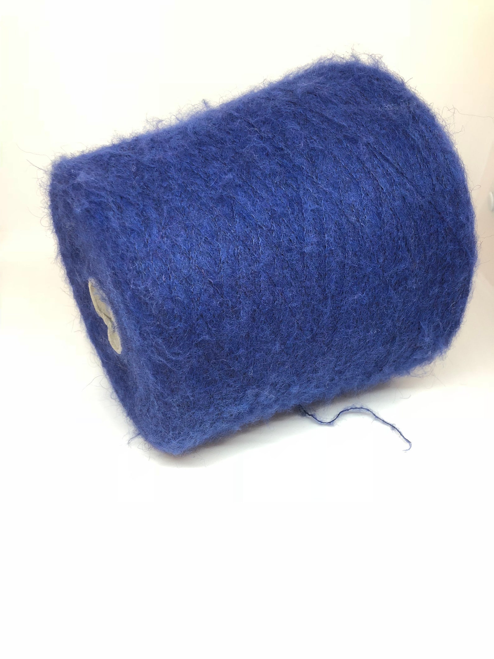 Blue MOHAIR Mohair yarn on cone lace yarn for handknitting Etsy