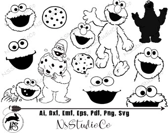 Download Cookie monster svg | Etsy