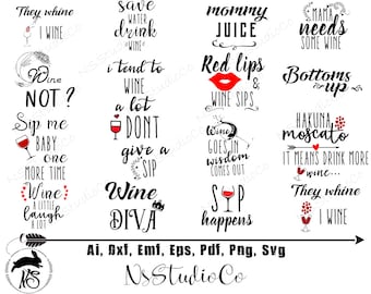 Download Wine glass sayings | Etsy