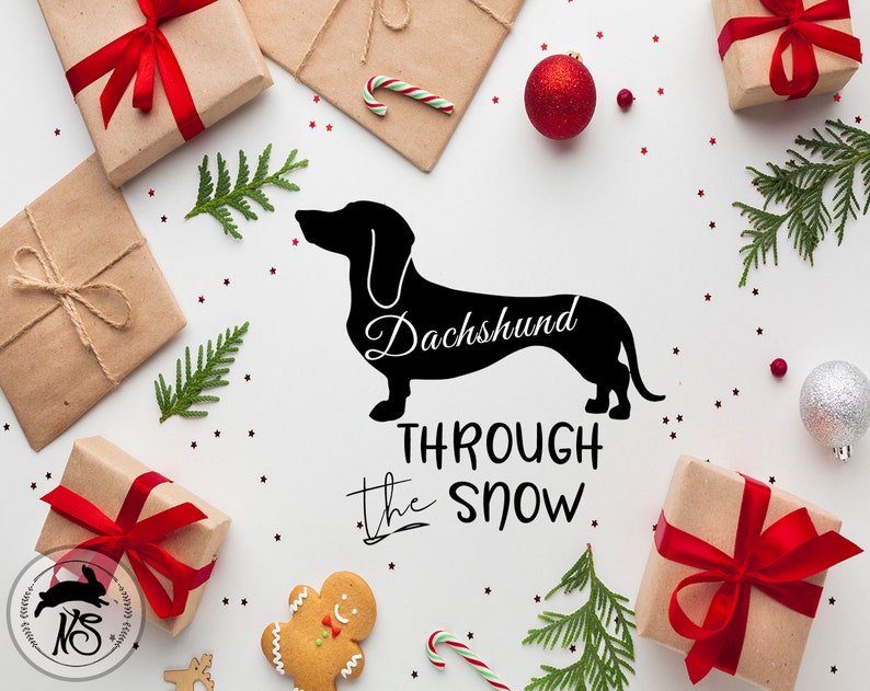 Download Dachshund Through the Snow SVG Funny Dachshund SVG Funny ...