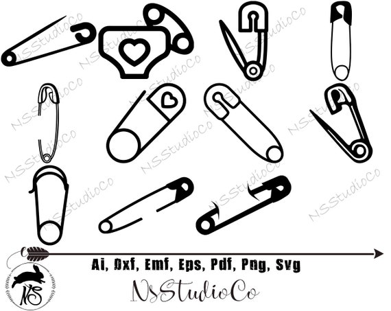 Safety Pin Svg Safety Pins Baby Svg Baby Tools Svg Etsy