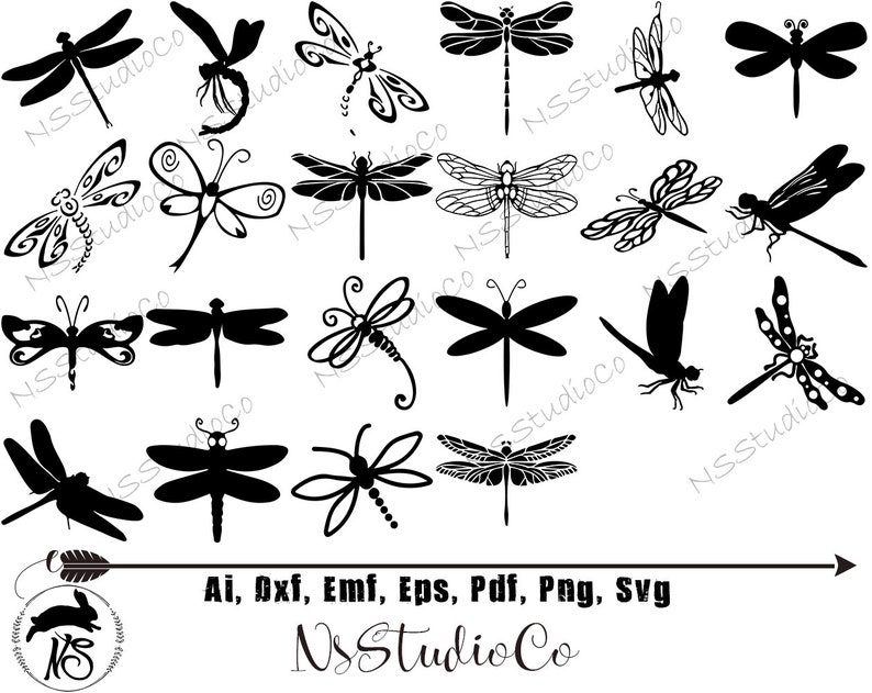 Download DRAGONFLY SVG dragonfly clipart insect svg pattern | Etsy