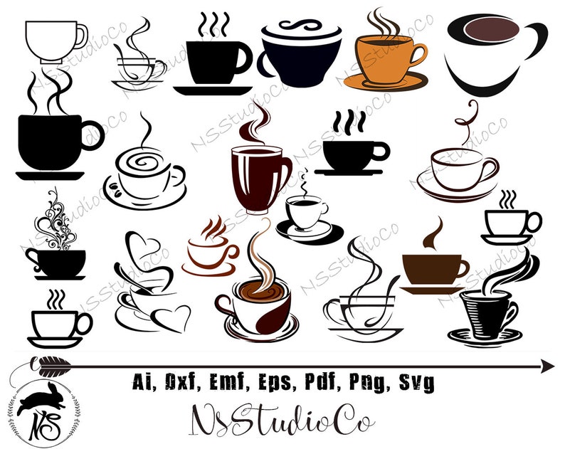 Download Print or more Coffee Cup svg Cut files png Instant files ...