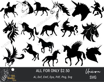 Unicorn silhouette | Etsy