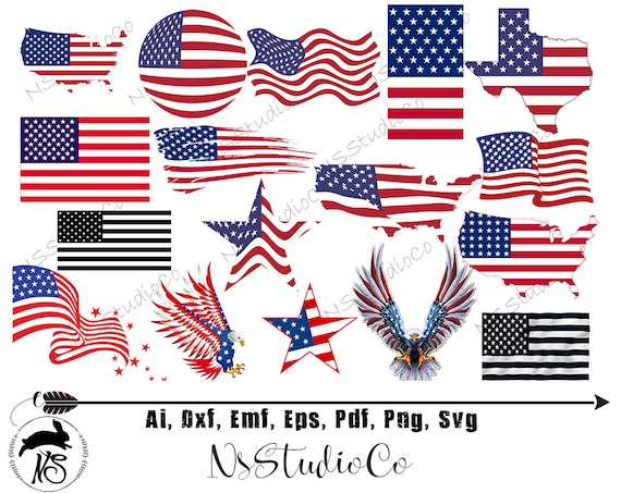 American Flag Svg Us Flag Svg Usa Flag Clipart American Flag Etsy