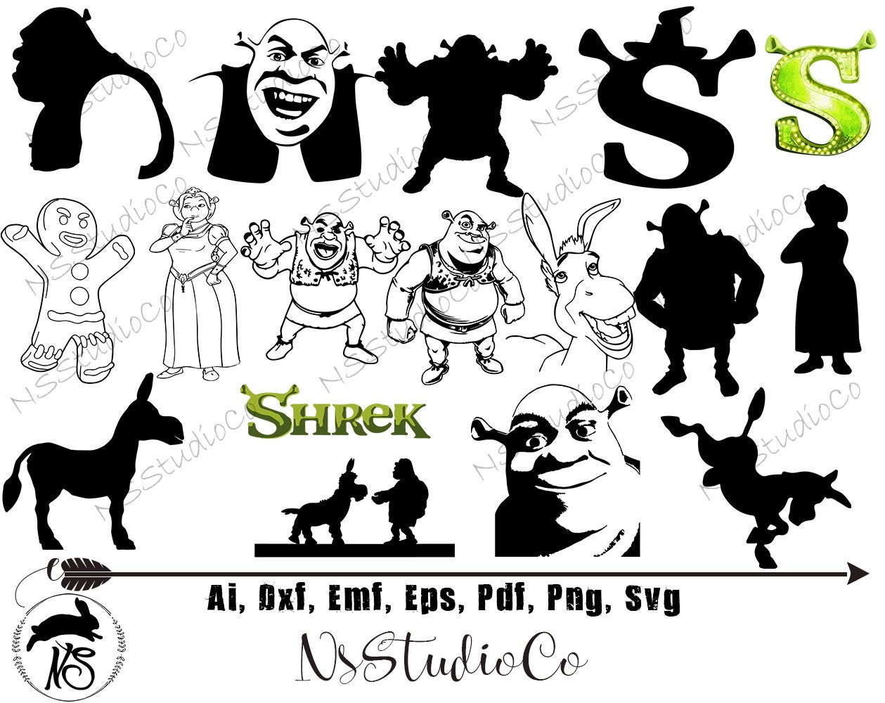 Shrek Svg File Shrek Clipart Shrek Cricut Fiona Svg Shrek Etsy | My XXX ...