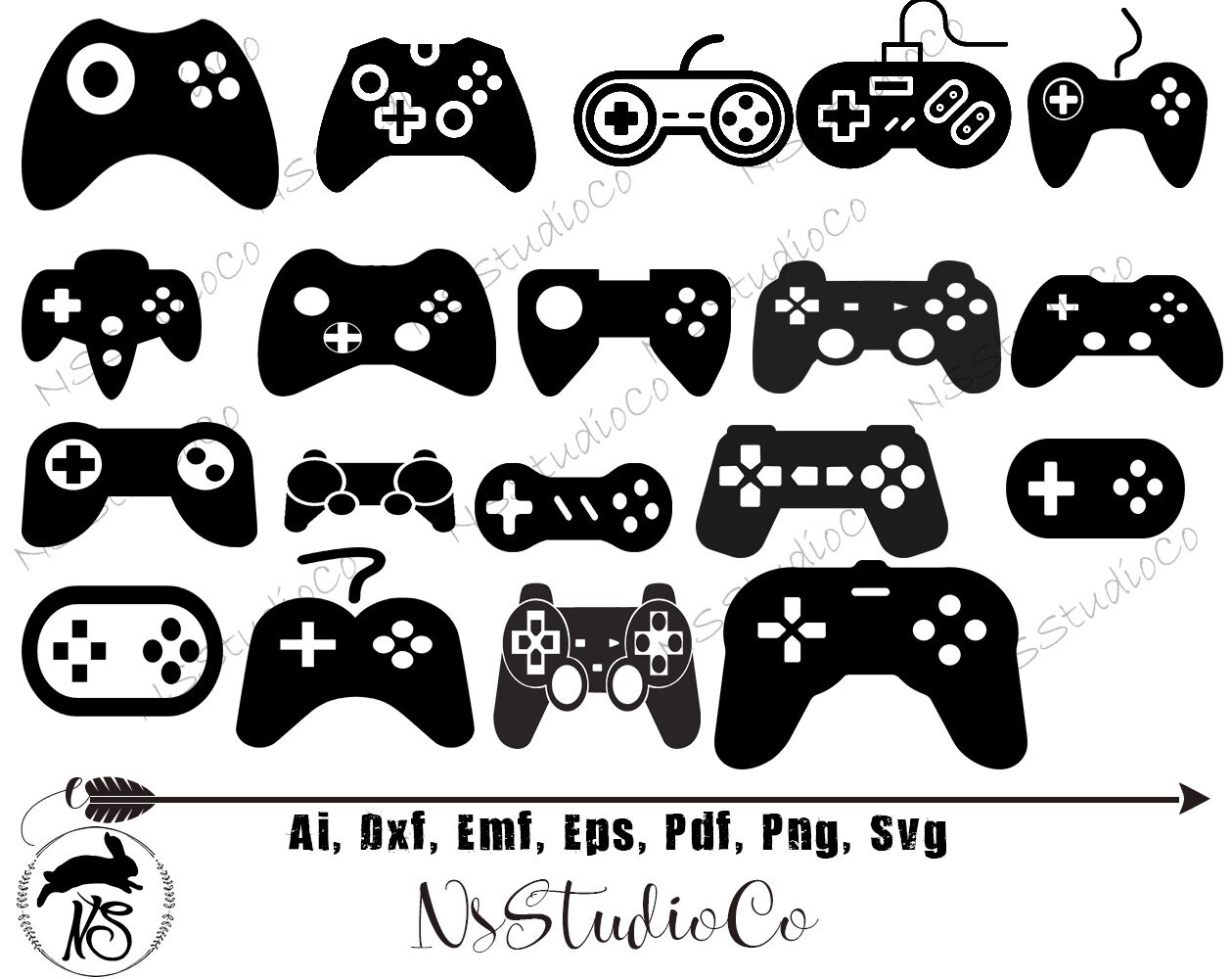 Game Controller Svg Game Controller Vector Game Controller Etsy