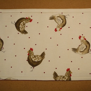 placemats handmade chickens