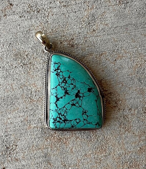Vintage Howlite (Dyed) Pendant ~ Reiki Infused