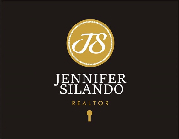 Realtor Logo Real Estate Logo Black Yellow Black Bg Logo Etsy