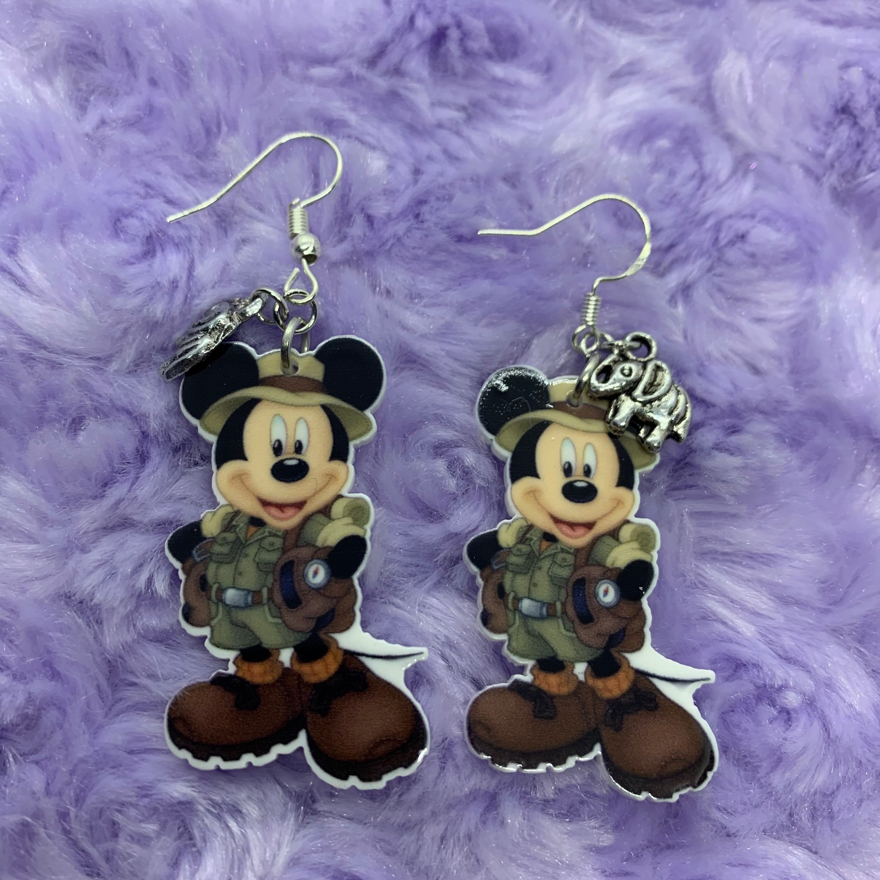 Mickey mouse clip shop on earrings