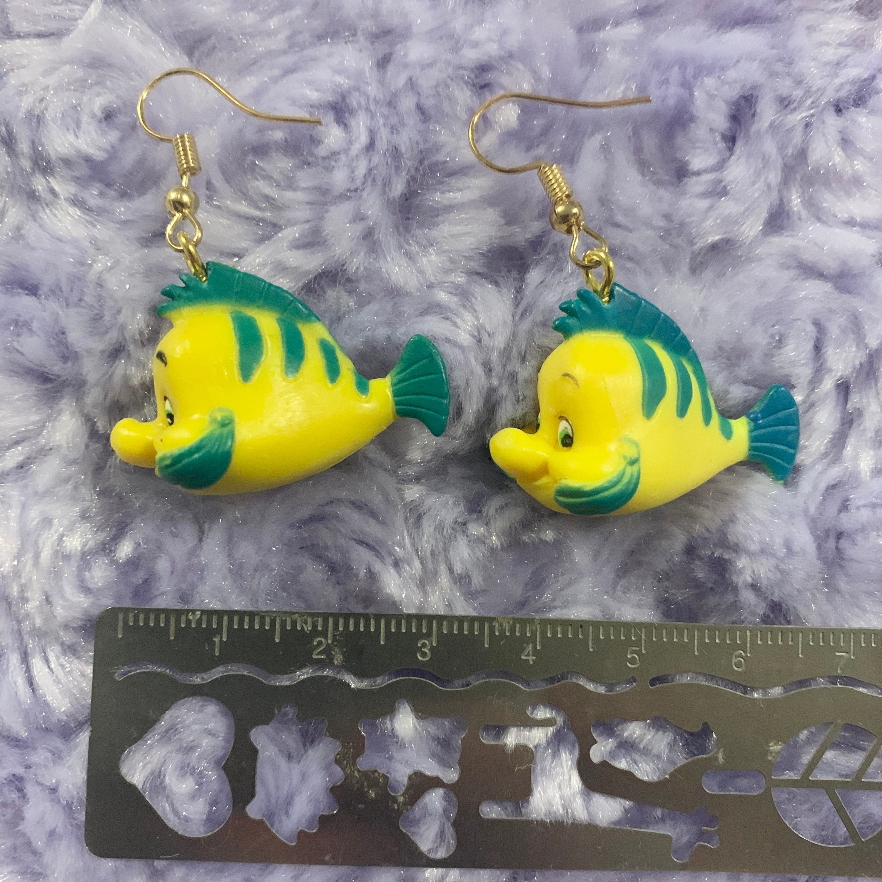 Little Mermaid Flounder Earrings Etsy UK