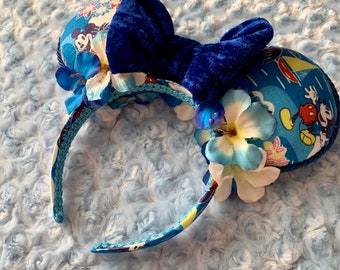 Mickey Hawaiian floral inspired mouse ears