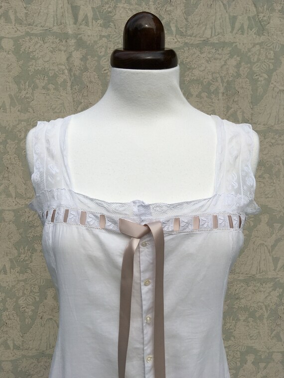 Edwardian lace and cotton slip dress/slip