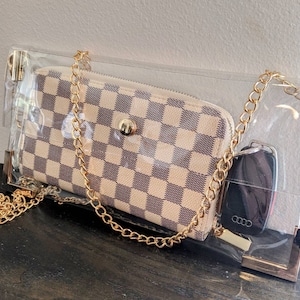 Upcycled Louis Vuitton Monogram Clear Stadium Crossbody Bags – KISMET  SHOWROOM