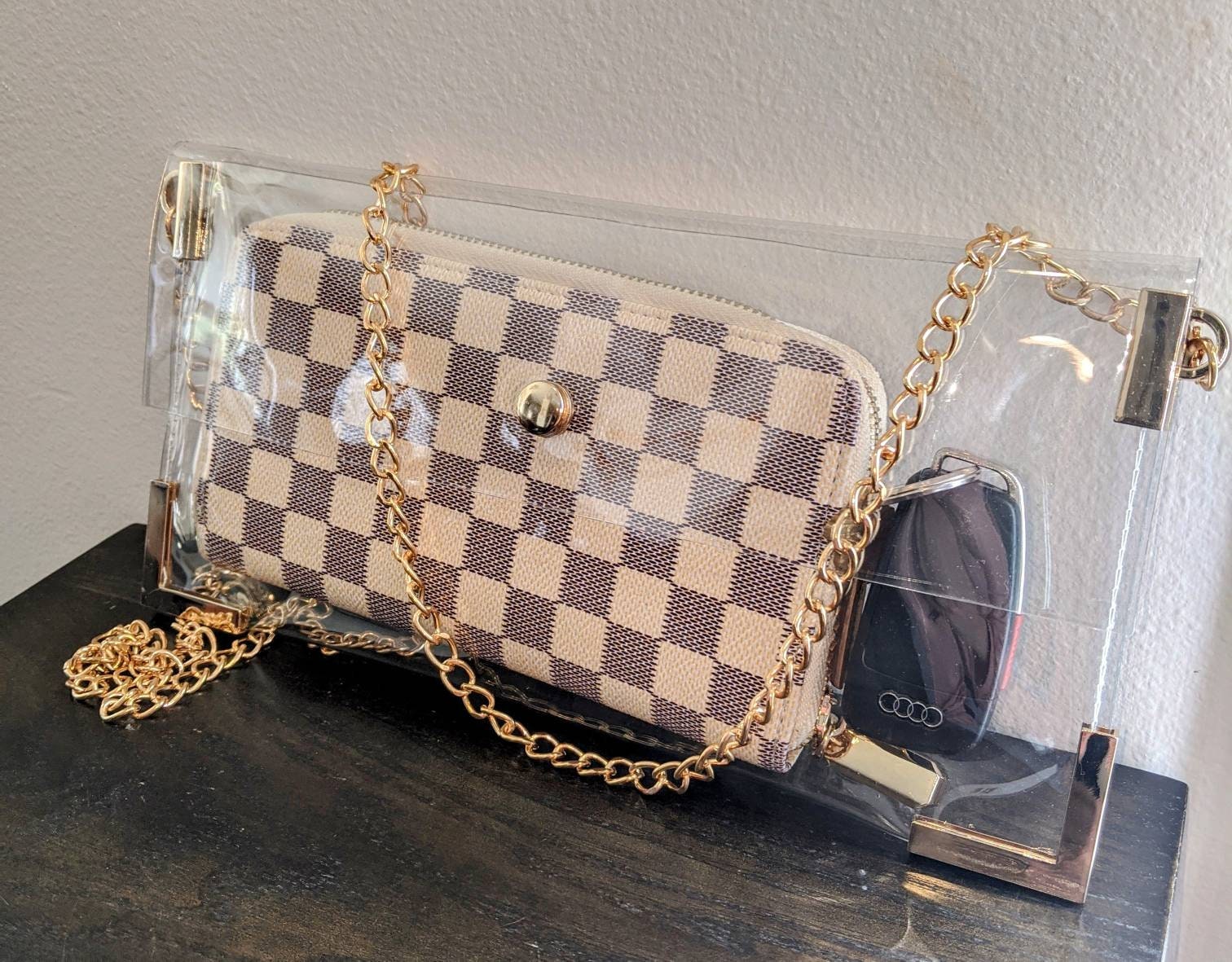 Pro LV Crossbody Clear Purse, Stadium Approved Bag