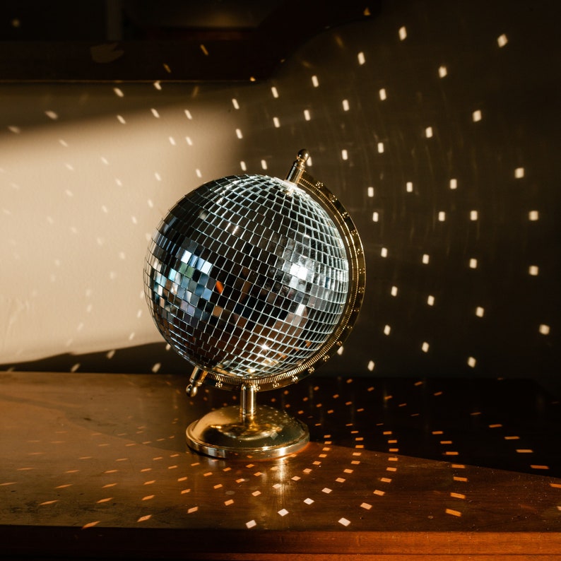Disco Ball Decor Retro Decor Disco Ball Globe Vintage Gift Etsy