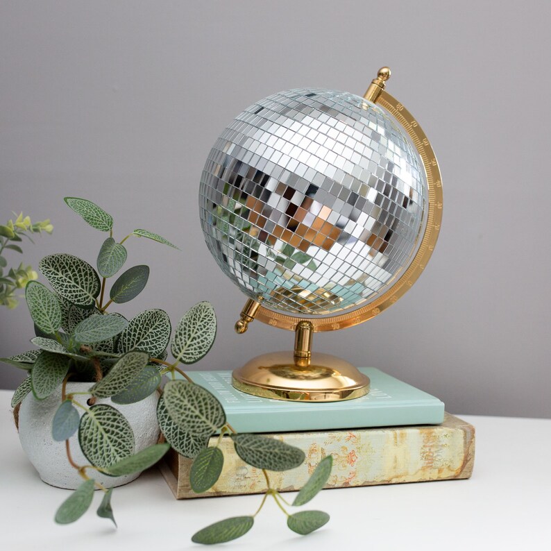 Disco Ball Decor Retro Decor Disco Ball Globe Vintage Gift Etsy