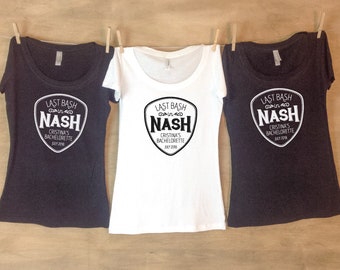 Last Bash in Nash™ Guitar Pick Chemises EVJF, Nashville EVJF, Nash Bash, chemise EVJF, chemise country, ville de la musique