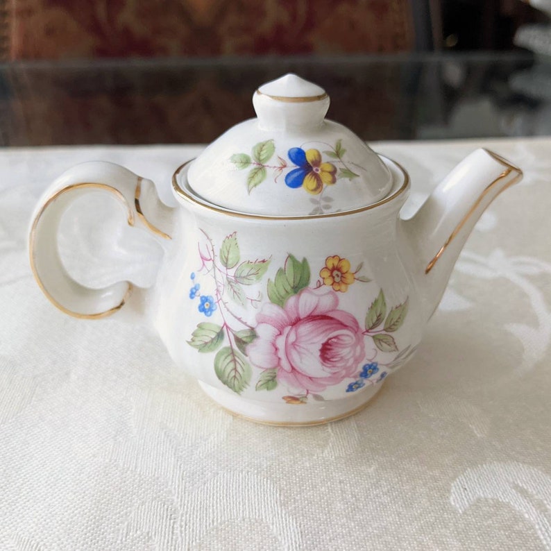 Sadler Mini Teapot Gilded England Etsy