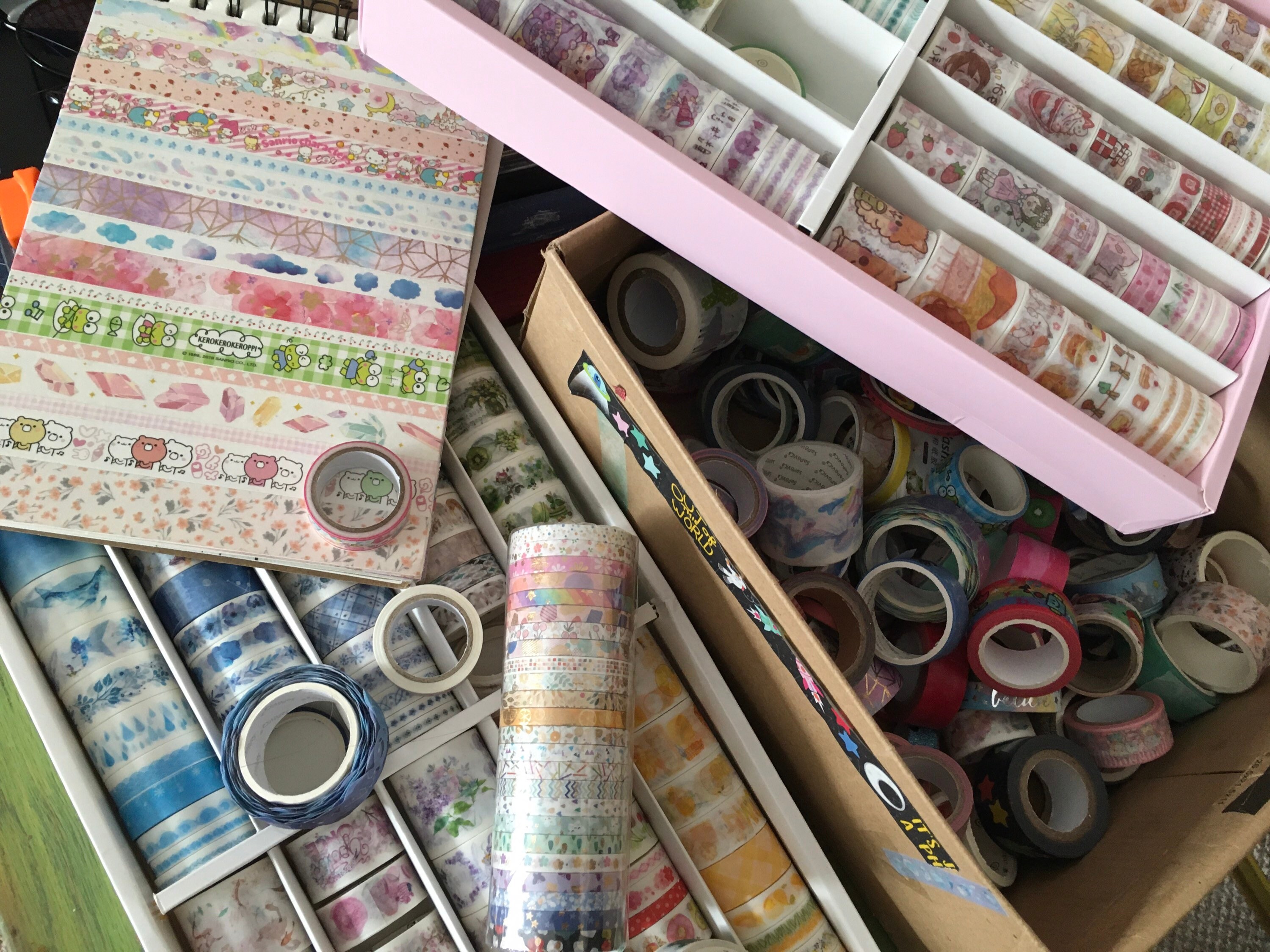 Washi tape grab bag/ mystery bag, 1-100 tapes ( style will vary )