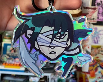 Anime, holo, acrylic epoxy keychain