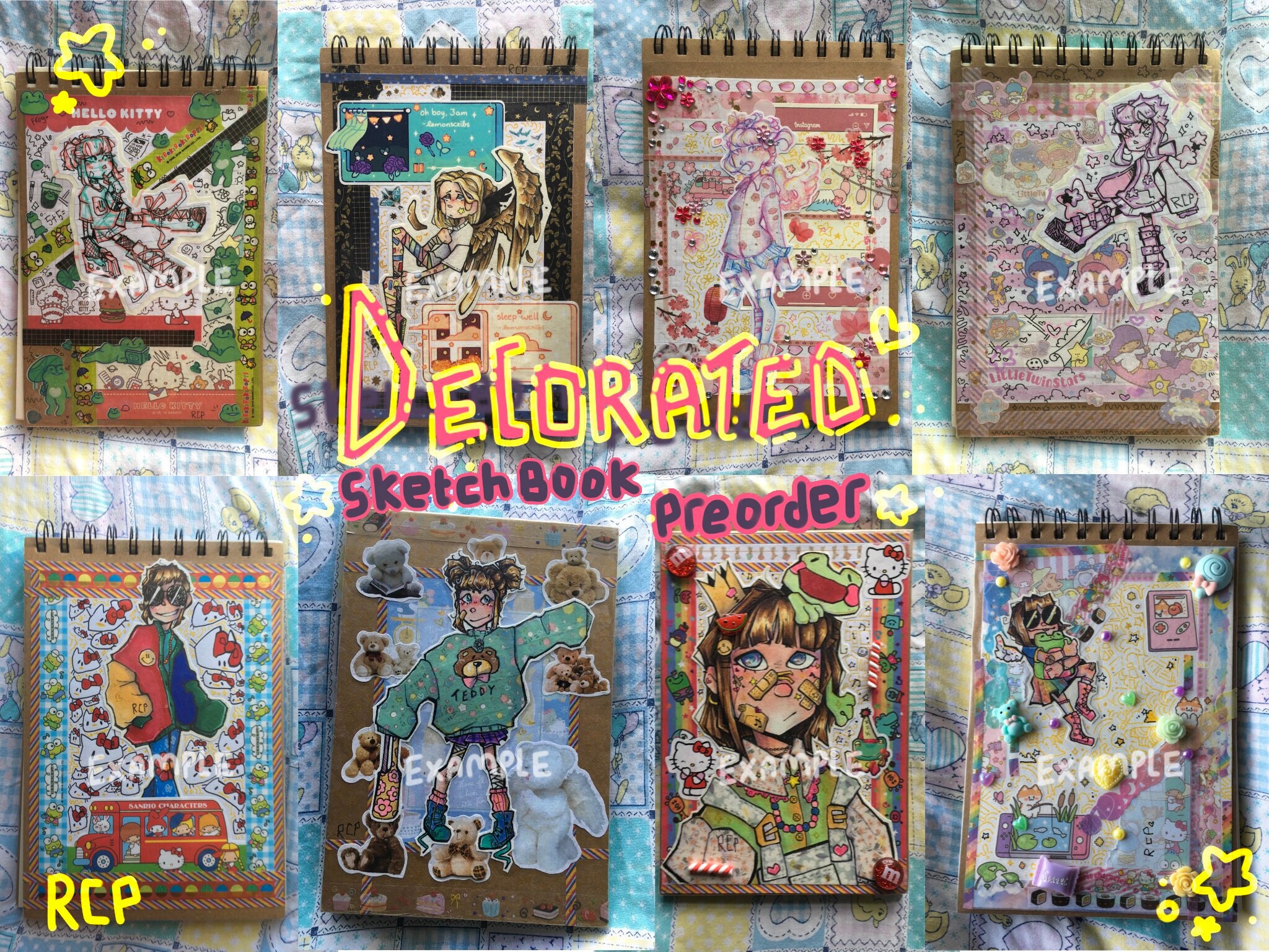 Decorated sketchbook preorder style will vary sketchbooks Etsy
