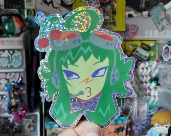 Cyberhörlurar, glitter vinylklistermärke