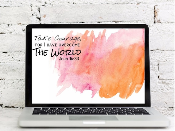 John 16:33 Bible Verse Wallpaper Set | Etsy