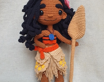 Virkmönster för Vaiana-dockor: Amigurumi-handledning (endast PDF/ ENG)