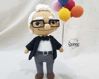 Grandpa Amigurumi Doll Crochet Pattern: Carl Inspired (ENG/PDF only)