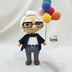 Carl Pattern Crochet - Grandpa Crochet Pattern - Amigurumi Doll Crochet Pattern - (PDF only)