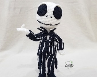 Jack Skellington Crochet Pattern: Halloween Toy (ENG/PDF only)