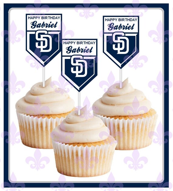 San Diego Padres Baseball Toppers 12 Personalized Home Etsy