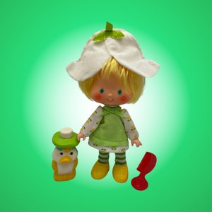 RESTORED Vintage Strawberry Shortcake Doll & Pet, International Friends MINT TULIP, Mallard Duck ~Original-Complete~ Toy Collector Gift