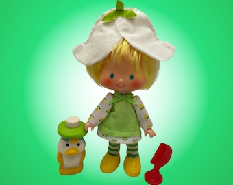 RESTORED Vintage Strawberry Shortcake Doll & Pet, International Friends MINT TULIP, Mallard Duck ~Original-Complete~ Toy Collector Gift