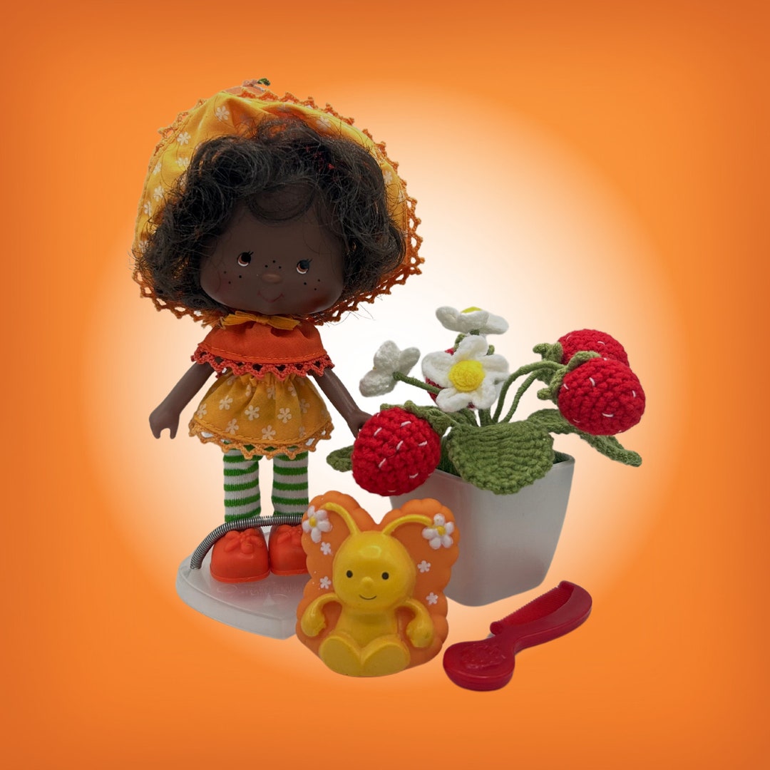 RESTORED Vintage Strawberry Shortcake Doll & Pet, 2nd Edition ORANGE